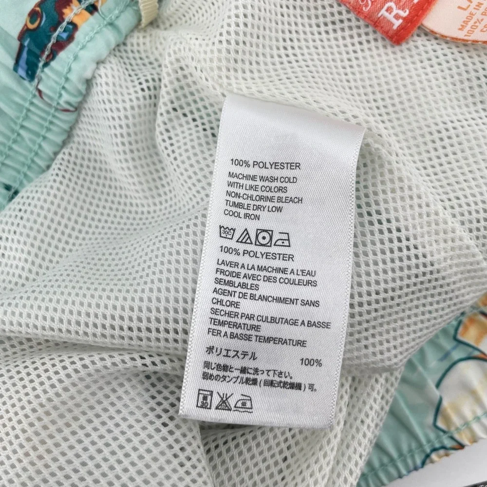 Tommy Bahama Swim Trunks Mens Large Blue Florida Souvenir Print Fishing Shorts